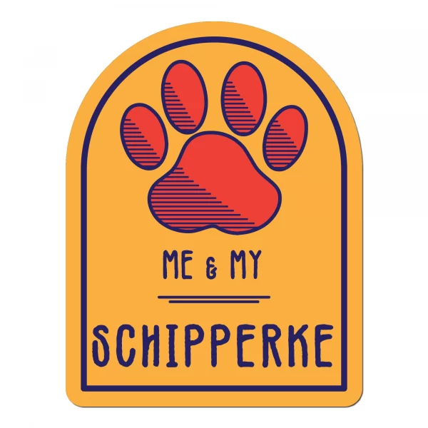 Me and My Schipperke Window Shaped Magnet