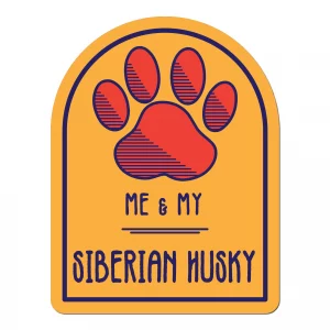 Me and My Siberian Husky Window Shaped Magnet