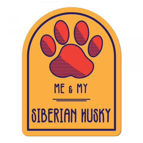 Me and My Siberian Husky Window Shaped Magnet