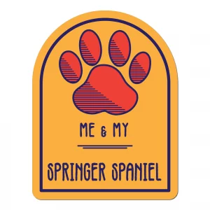 Me and My Springer Spaniel Window Shaped Magnet