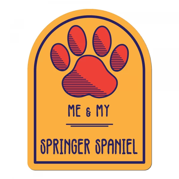 Me and My Springer Spaniel Window Shaped Magnet