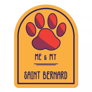 Me and My St. Bernard Window Shaped Magnet