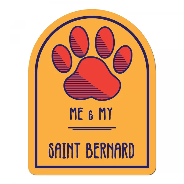 Me and My St. Bernard Window Shaped Magnet