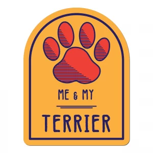 Me and My Terrier Window Shaped Magnet