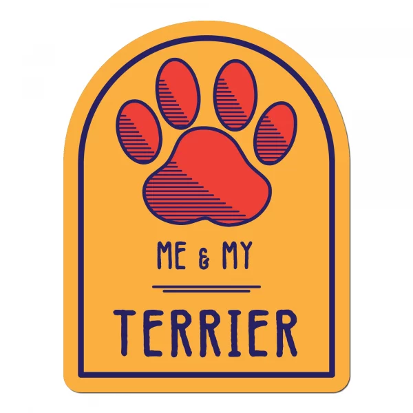 Me and My Terrier Window Shaped Magnet