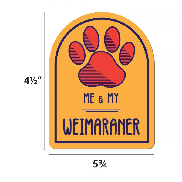 Me and My Weimaraner Window Shaped Magnet - Image 2