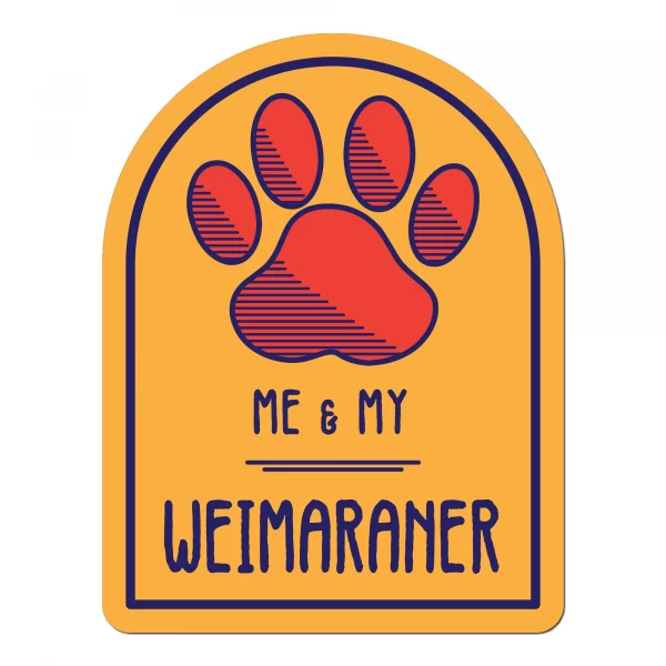 Me and My Weimaraner Window Shaped Magnet
