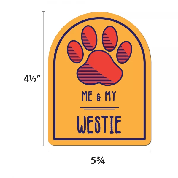 Me and My Westie Window Shaped Magnet - Image 2