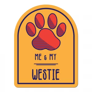 Me and My Westie Window Shaped Magnet