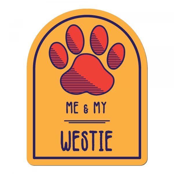 Me and My Westie Window Shaped Magnet