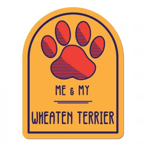 Me and My Wheaten Terrier Window Shaped Magnet