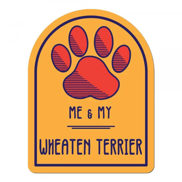 Me and My Wheaten Terrier Window Shaped Magnet