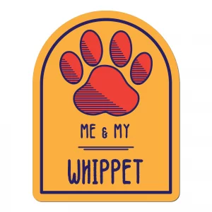 Me and My Whippet Window Shaped Magnet