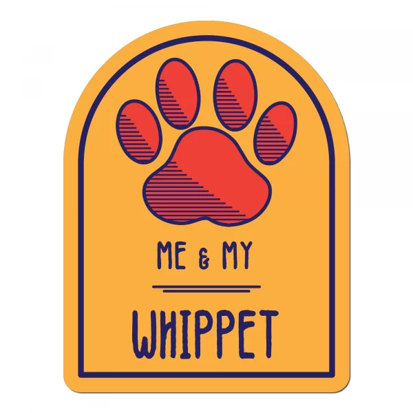 Me and My Whippet Window Shaped Magnet