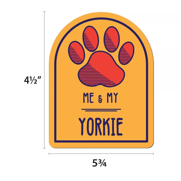 Me and My Yorkie Window Shaped Magnet - Image 2