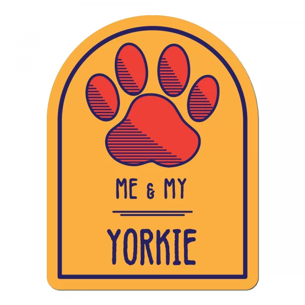 Me and My Yorkie Window Shaped Magnet