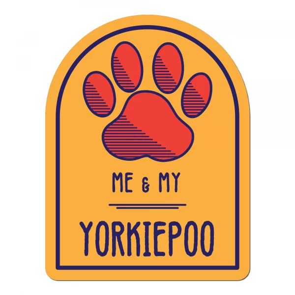 Me and My Yorkiepoo Window Shaped Magnet