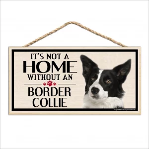 It's Not A Home Without A Border Collie Wood Sign