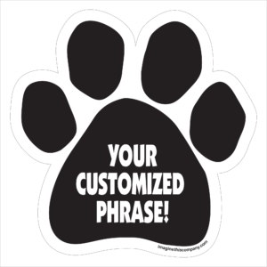 Custom Printed Paw Magnets (Black)