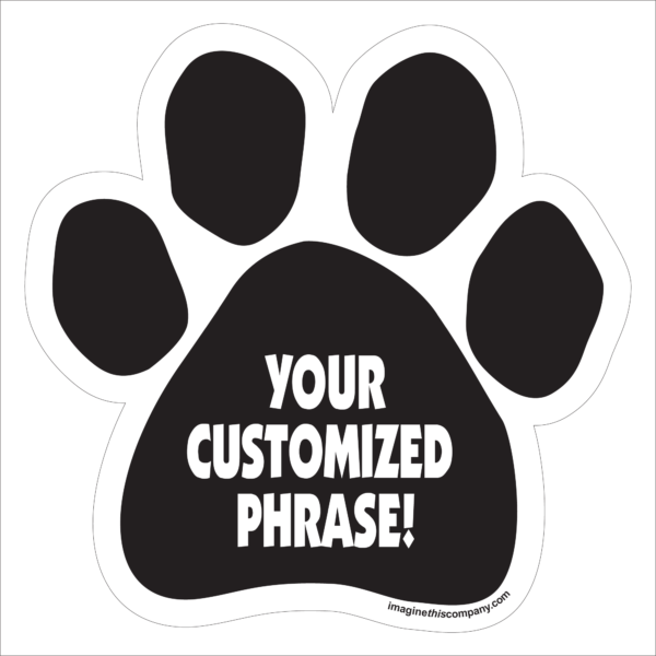 Custom Printed Paw Magnets (Black)
