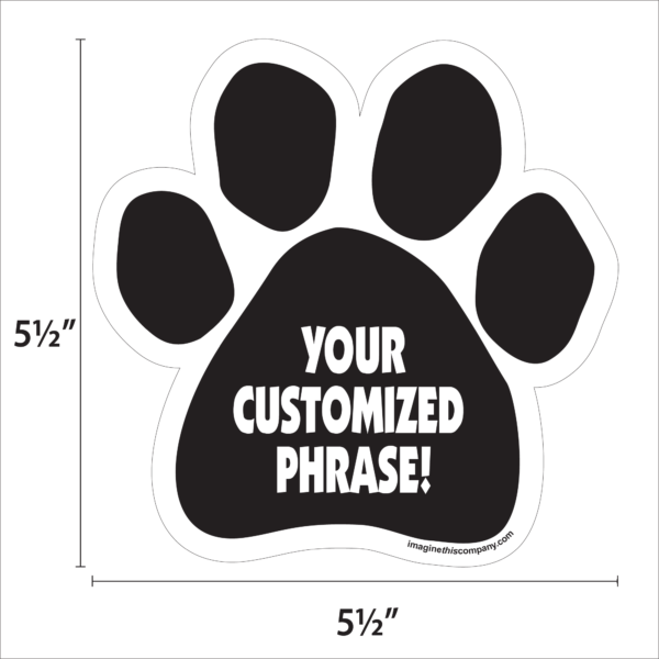 Custom Printed Paw Magnets (Black) - Image 2