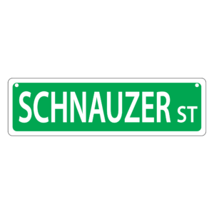 Schnauzer Mini Street Sign