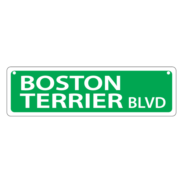 Boston Terrier Mini Street Sign