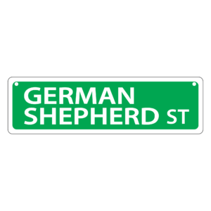 German Shepherd Mini Street Sign