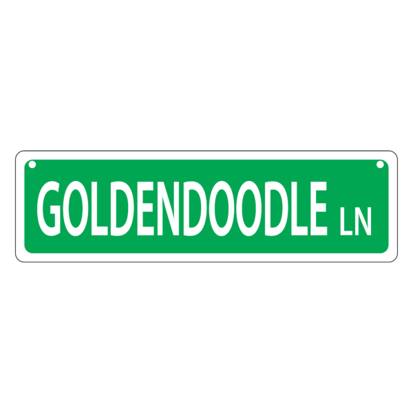 Golden Doodle Mini Street Sign