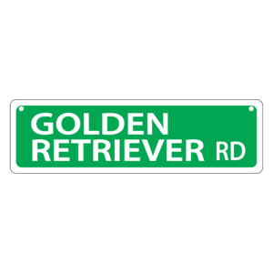 Golden Retriever Mini Street Sign