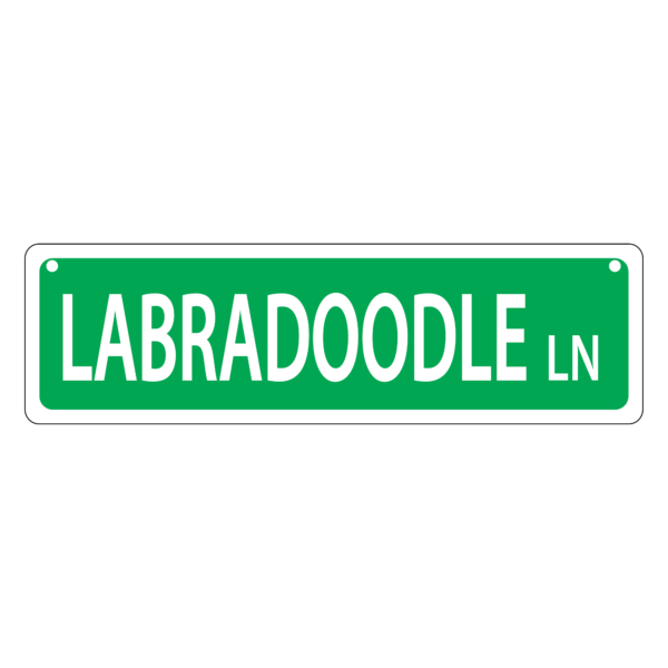 Labradoodle Mini Street Sign
