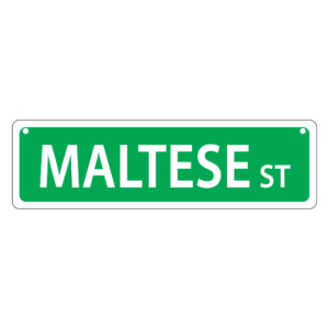 Maltese Mini Street Sign