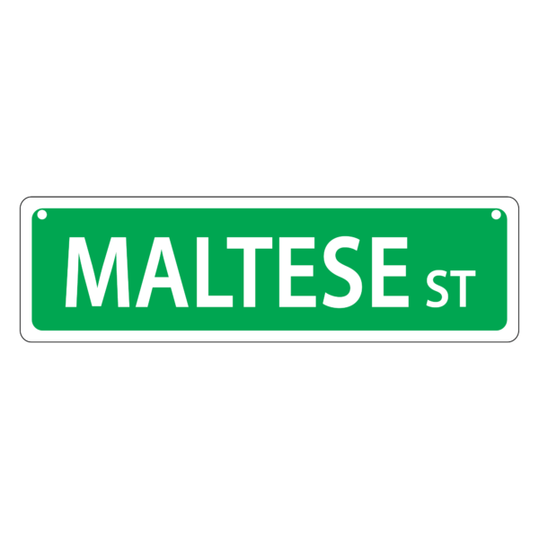 Maltese Mini Street Sign