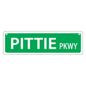 Pittie Mini Street Sign
