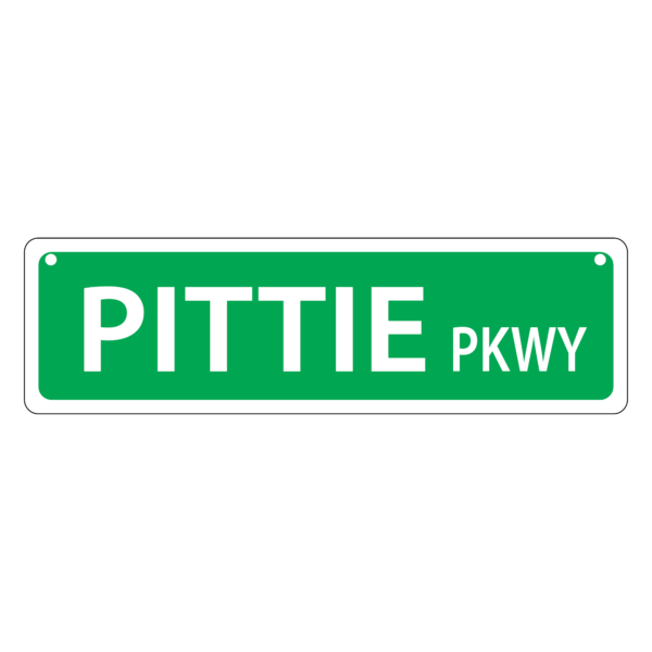 Pittie Mini Street Sign