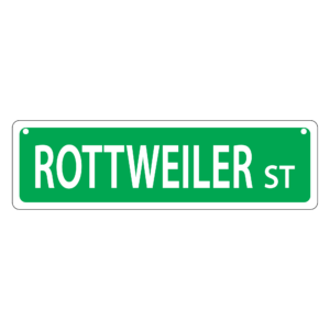 Rottweiler Mini Street Sign