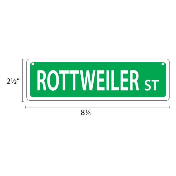 Rottweiler Mini Street Sign - Image 2