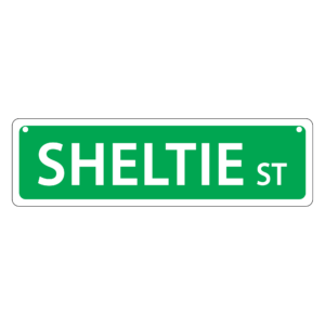 Sheltie Mini Street Sign