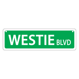Westie Mini Street Sign