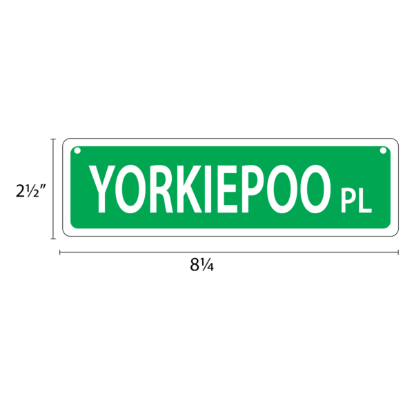 Yorkiepoo Mini Street Sign - Image 2