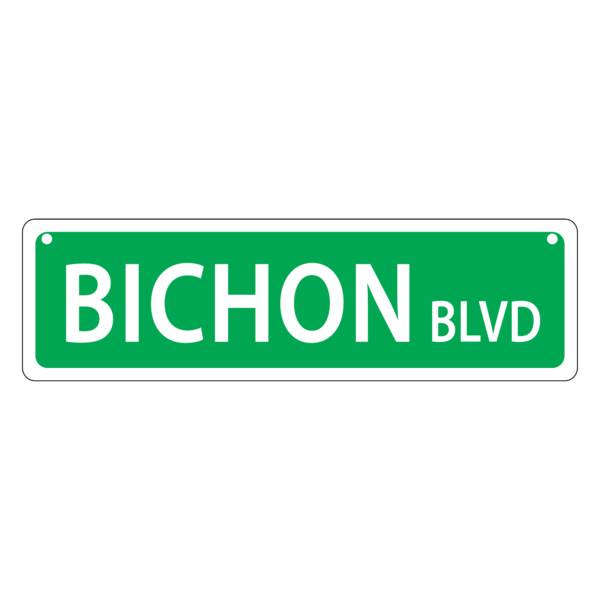 Bichon Mini Street Sign