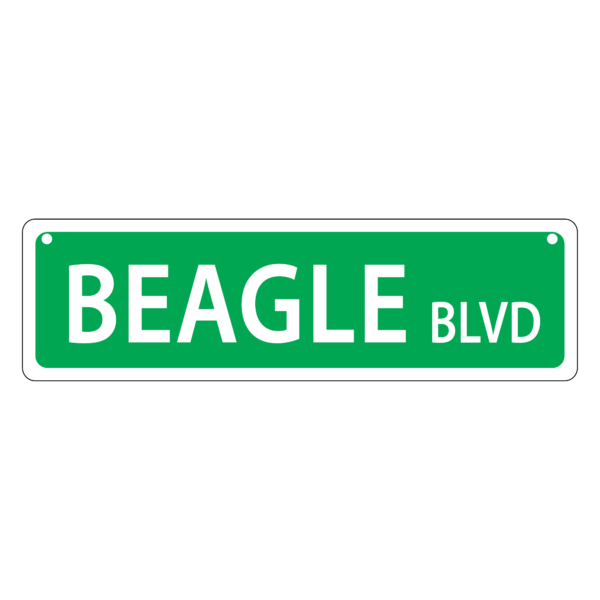 Beagle Mini Street Sign