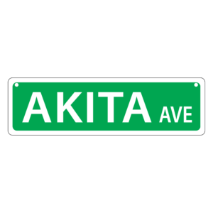 Akita Mini Street Sign