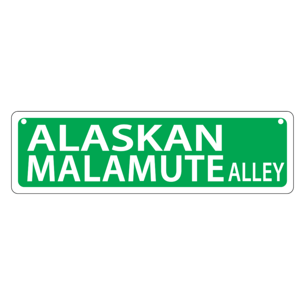 Alaskan Malamute Mini Street Sign