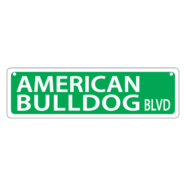 American Bulldog Mini Street Sign