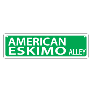 American Eskimo Mini Street Sign