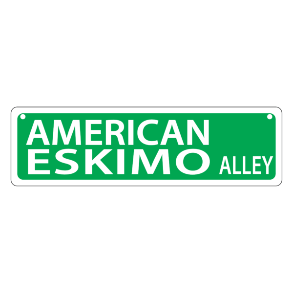 American Eskimo Mini Street Sign
