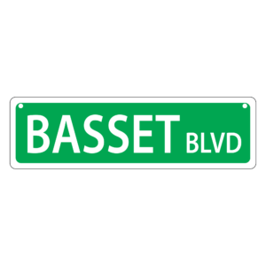 Basset Mini Street Sign