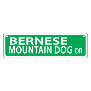 Bernese Mountain Dog Mini Street Sign