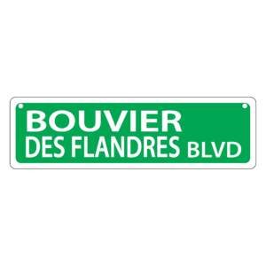 Bouvier Des Flandres Mini Street Sign